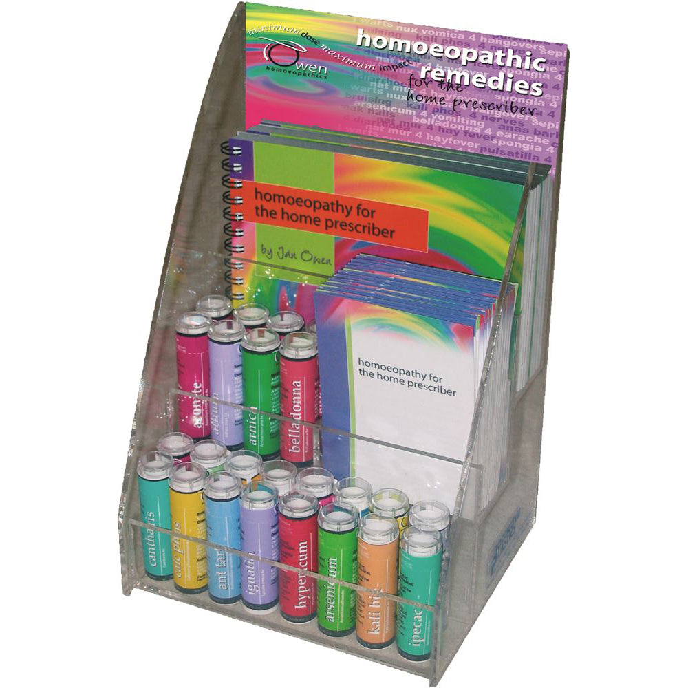 Owen Homoeopathics Stand Small x 24 Remedies (2 each of 12 remedies + booklets)