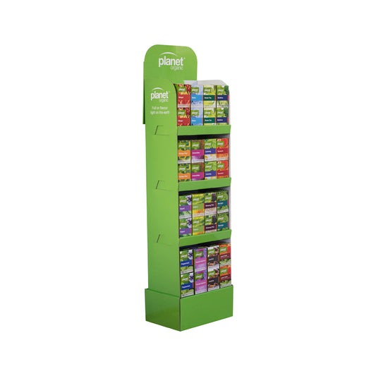 Planet Organic Empty Tea Range (25 Bags) Floor Display Stand