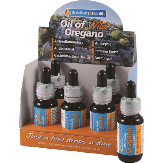 Solutions 4 Health Organic Oil of Wild Oregano 25ml x 6 Display