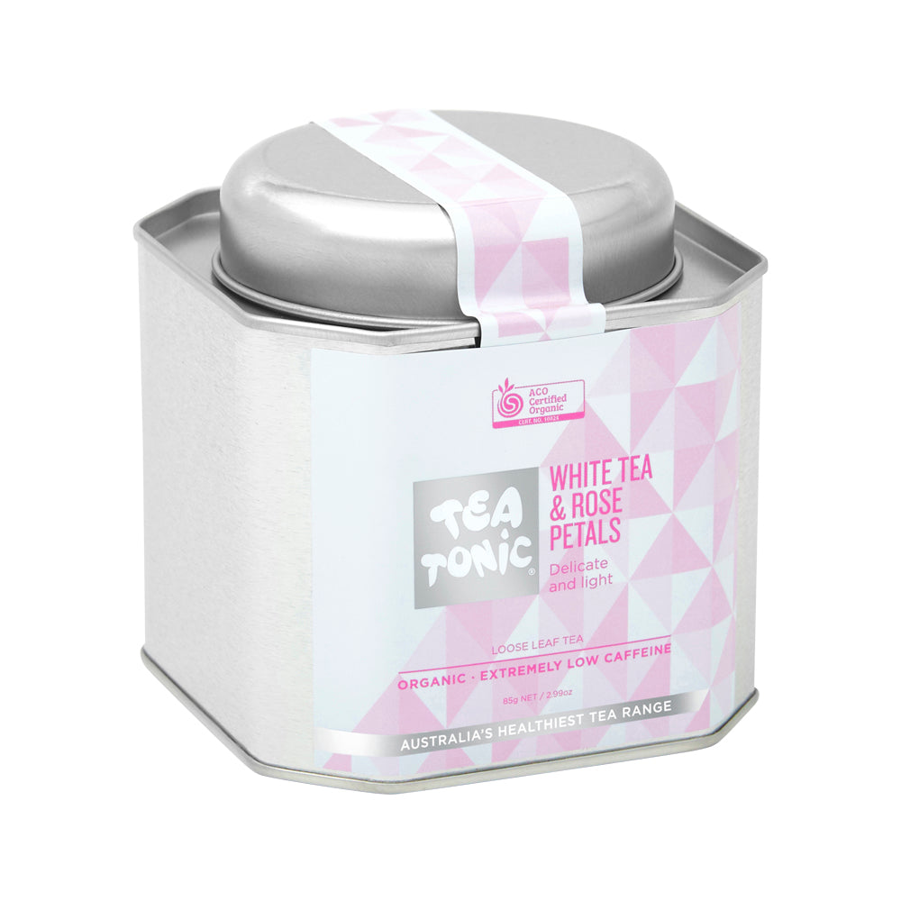 Tea Tonic Organic White Tea & Rose Petals Tea Caddy Tin 85g