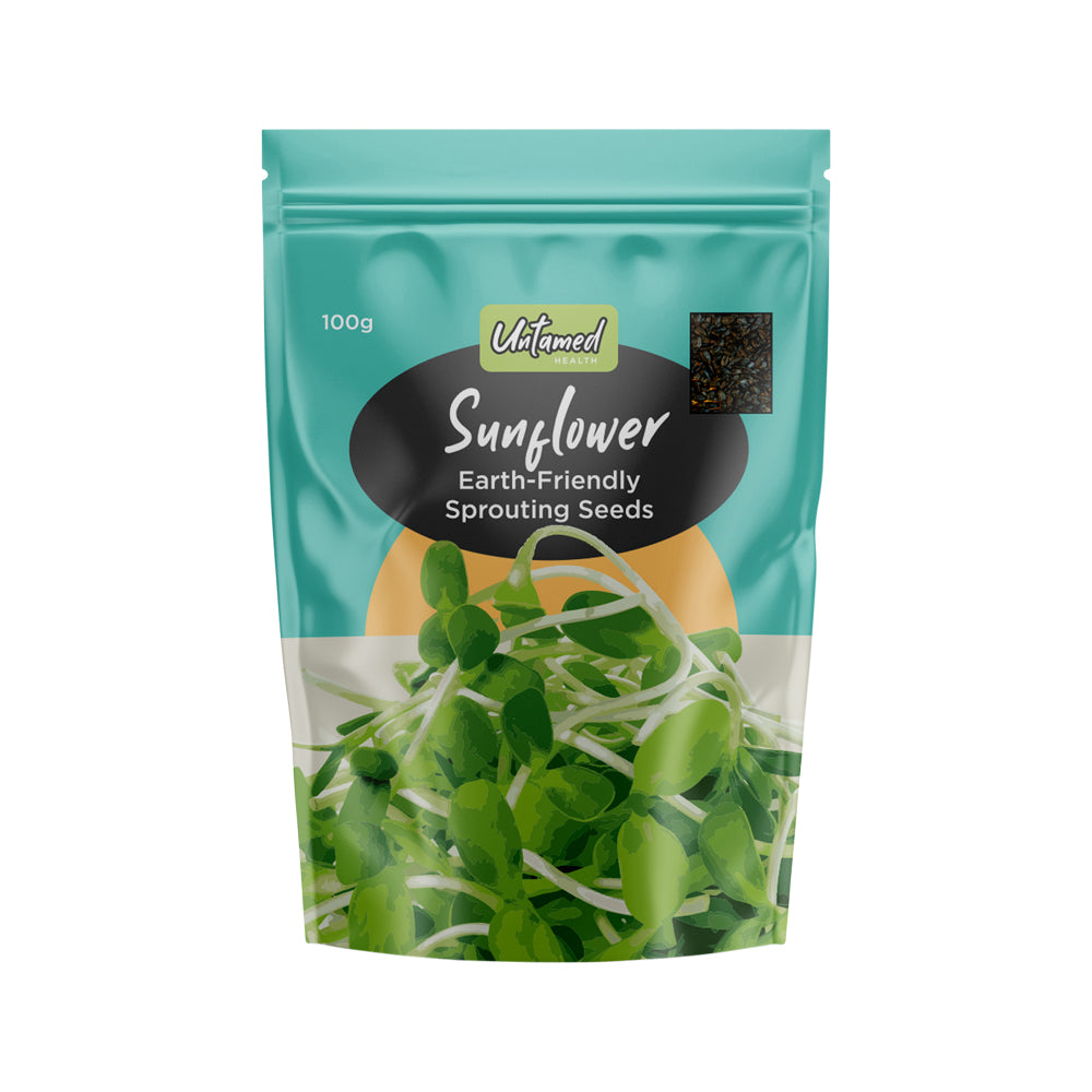 Untamed Health Organically Grown Sprouting Seeds Sunflower 100g